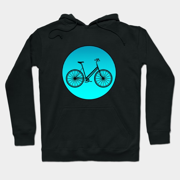 Blue Polka Dot Bike Hoodie by CreativePhil